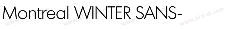 Montreal WINTER SANS字体转换